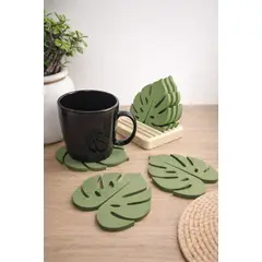 GENERICO - Set de 6 posavasos en forma de hojas