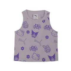 PUMA - Camisa Deportiva Original X Hello Kitty Lila Niños