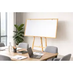 GENERICO - Papelógrafo Tablero Acrílico Con Caballete De Madera Oficina