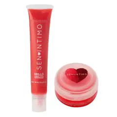 GENERICO - Brillo Labial 10ml Cereza + Brillo Labial 20ml Cereza Con Feromonas Hidrata