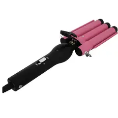 GENERICO - Plancha Pelo Pinza Cabello Rizadora Ondas Sirena 3 Barriles