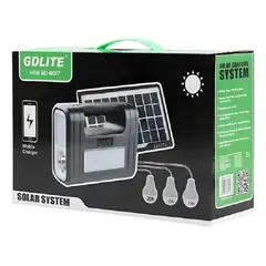 CHINA - Linterna Panel Solar Led Recargable Power Bank Gd-8017s