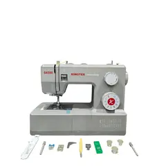 KINGTER - Máquina de coser Heavy Duty Potente 24 Puntadas Gris 110v