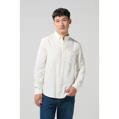 KOAJ - Camisa en algodón manga larga unicolor con botones Hombre