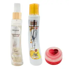 GENERICO - Kit Brillo Labial + Crema Corporal + Splash Con Feromonas Para Mujer