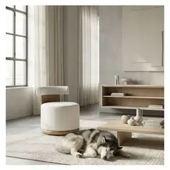 22 GRADOS DECORACION - Silla Mafe En Tela Y Roble 50cm X 50cm_.