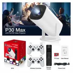 GENERICO - Proyector Android 4K P30MAX Apps Juegos 2 Controles