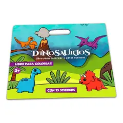 JUGANDO Y EDUCANDO - Libro Para Colorear Con Sticker dinosaurios Para Niños