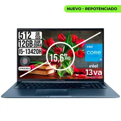 ASUS - PORTATIL INTEL CORE I5-13420H SSD 512GB RAM 12GB LED 15,6 FULL HD