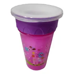 GENERICO - Vaso 360 Grados Entrenador Bebe Infantil Antiderrame Rosado Ref: 1300