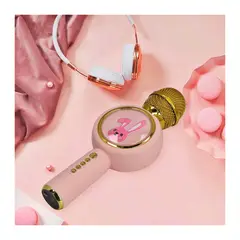 GENERICO - Micrófono Karaoke Para Niños De Conejo Rosa