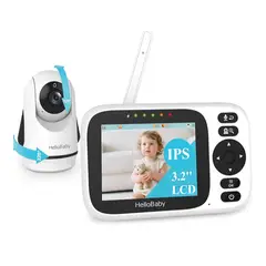 GENERICO - Monitor de Bebé hellobaby con Cámara y Audio Pantalla 32” Visión Nocturna