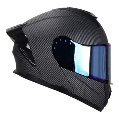 EDGE HELMETS - Casco Edge Abatible Boston Cert.Dot-Ece-Negro Carbono