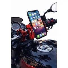 GENERICO - Soporte Metálico para Celular en Bicicleta o Moto Ajustable 360° Alta Resistencia