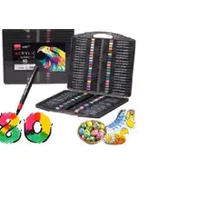 GENERICO - Marcadores Acrilicos Punta Pincel x 80 Unidades