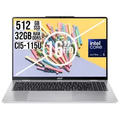 ACER - PORTATIL INTEL CORE ULTRA 5-115U SSD 512GB RAM 32GB WUXGA IPS 16