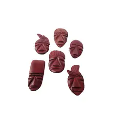 ARTESANAL - 6 IMANES DE ROSTROS INDÍGENAS DEL AMAZONAS 7 CMS DE ALTO