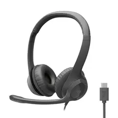 LOGITECH - Audífonos Diadema USB-C H390 Micrófono Supresión de Ruido Audio Digital Control Mute - Negro