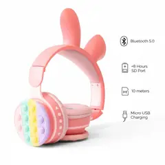 GENERICO - Diadema Bluetooth Infantil Pop RGB