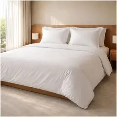HAPPY BEAR - Funda Duvet Polialgodon 144 Hilos Blanco Liso