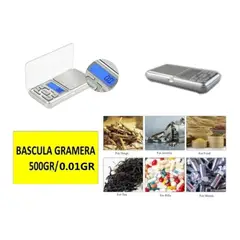 GENERICO - Balanza Gramera Digital 001g A 500g Plata Pantalla Lcd