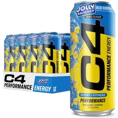 CELLUCOR - Energizante C4 Energy Drink BLUE RASPBERRY JOLLY RANCHER - 12 latas