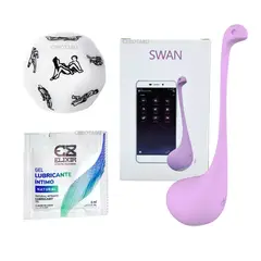 ELIXIR - Kit Huevo Vibrador + Lubricante Neutro 5 ml + Dados Posiciones