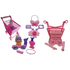 MAZUGI - Set De Belleza Infantil Con Carrito 22 Piezas Juguete Niñas