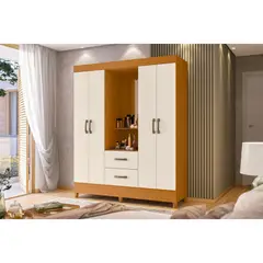ZER - ARMARIO CLOSET MOBI 4 PUERTAS OFF WHITE MDP 181X98CM