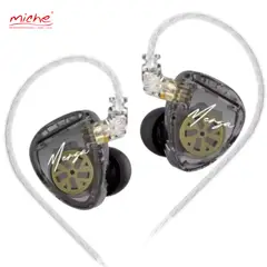 KZ - AURICULAR MERGA NEGRO CABLE PLATA SIN MICROFONO