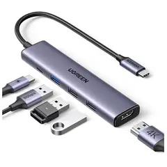 UGREEN - Hub 5 En 1 USB-C A Puerto HDMI 4k USB 2.0/3.0 Pd 100w