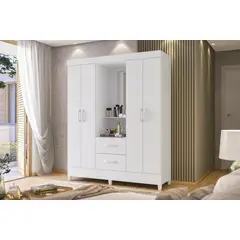 ZER - ARMARIO CLOSET MOBI 4 PUERTAS BLANCO MDP 181X98CM
