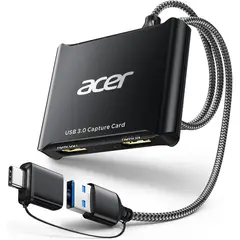 ACER - Tarjeta Capturadora Video USB y Tipo C 1080p 60fps Para Streaming