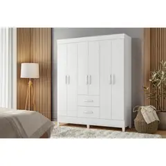 ZER - ARMARIO CLOSET MOBI 6 PUERTAS BLANCO MDP 181X98CM