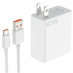 GENERICO - Cargador Compatible con Xiaomi 67w Cubo + Cable