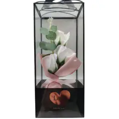 GENERICO - Rosas Artificiales Decorativas En Caja Transparente Regalo Multicolor