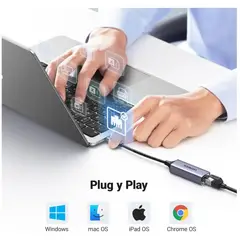 UGREEN - Adaptador USB-C A Ethernet Gigabit RJ45 Puerto LAN Plug and Play de 1Gbps Carcasa de Aluminio