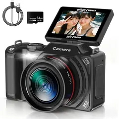 GENERICO - Cámara Digital 6K 84MP con Wi-Fi Zoom 18x y Enfoque Automático para Selfies