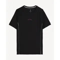 SEVEN SEVEN - Camiseta Deportiva Texturizada Para Hombre Negro