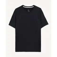 SEVEN SEVEN - Camiseta Deportiva Manga Corta Para Hombre Negro