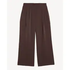 SEVEN SEVEN - Pantalón Sastre Encauchado Para Mujer Café
