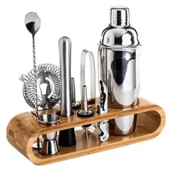 GENERICO - Kit de Coctelería Profesional – Coctelera + Accesorios de Bar, 12 Piezas