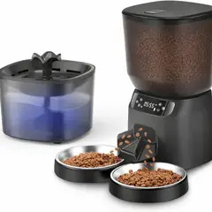 GENERICO - Alimentador Automático Doble para Mascotas+ Fuente Cephora