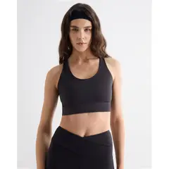 SEVEN SEVEN - Top Deportivo Escote En V Para Mujer Negro