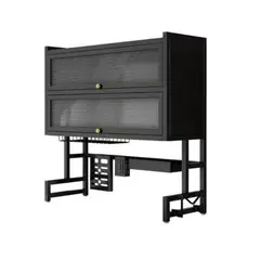 SHENGSHOU - Escurridor Platos Cocina Con Gabinete Doble Negro