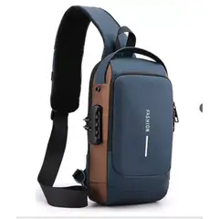 GENERICO - Mochila Bandolera Antirrobo para Hombre con Puerto USB e Impermeable Diseño Moderno