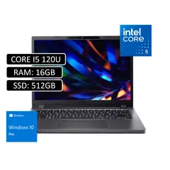 ACER - PORTATIL TRAVELMATE - INTEL CORE I5 120U - 16GB DDR5 - 512GB SSD - 14" WUXGA - WIN 11 PRO
