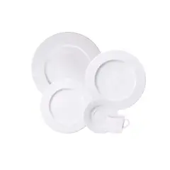 TRAMONTINA - Vajilla Santorini En Porcelana 20 Piezas - Blanca