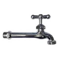 PAMO - Llave Jardin Extendida Cromada Metalica Uso Exterior Resistente
