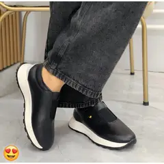 EVEGONZ - Zapatos en Cuero Calzado Urbano Para Mujer Negro.